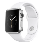 ساعت مچی هوشمند Apple واچ مدل 38mm Stainless Steel Case with White Sport Band