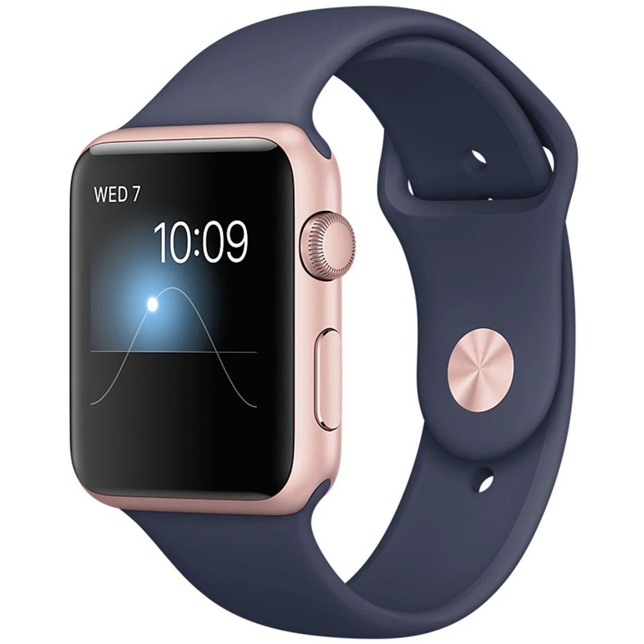ساعت هوشمند اپل Apple واچ سری 1 مدل 42mm Rose Gold Case with Midnight Blue Sport Band