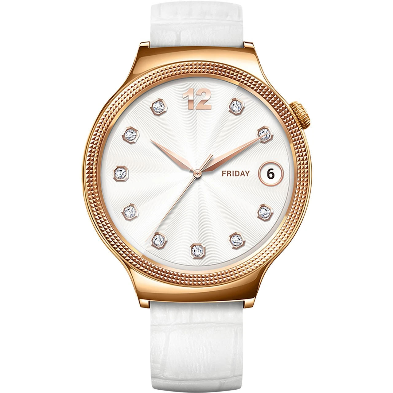 ساعت هوشمند زنانه Huawei واچ مدل Rose Gold Case with White Leather Band