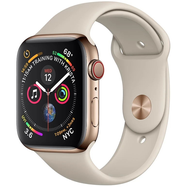 ساعت هوشمند اپل Apple سری 4 سلولار مدل 40mm Gold Stainless Steel Case with Stone Sport Band