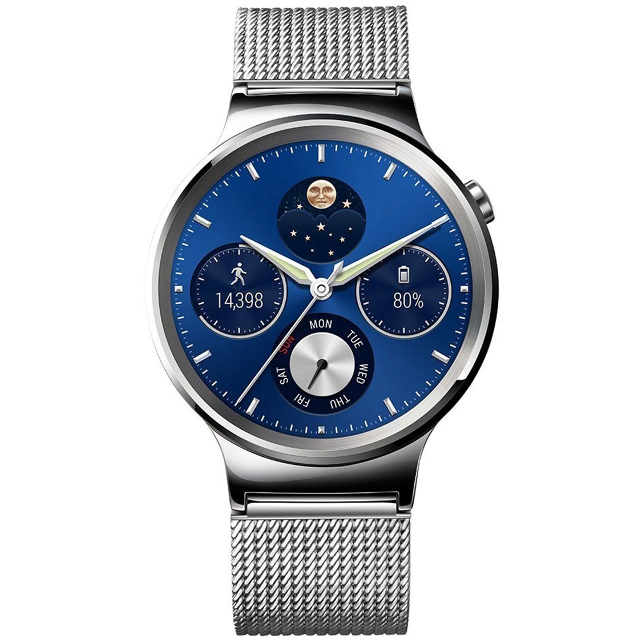 ساعت هوشمند Huawei واچ مدل Steel Case with Silver Mesh Band