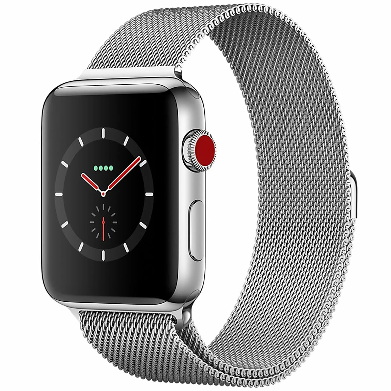 ساعت هوشمند اپل Apple واچ سری 3 سلولار مدل 42mm Stainless Steel Case with Milanese Loop