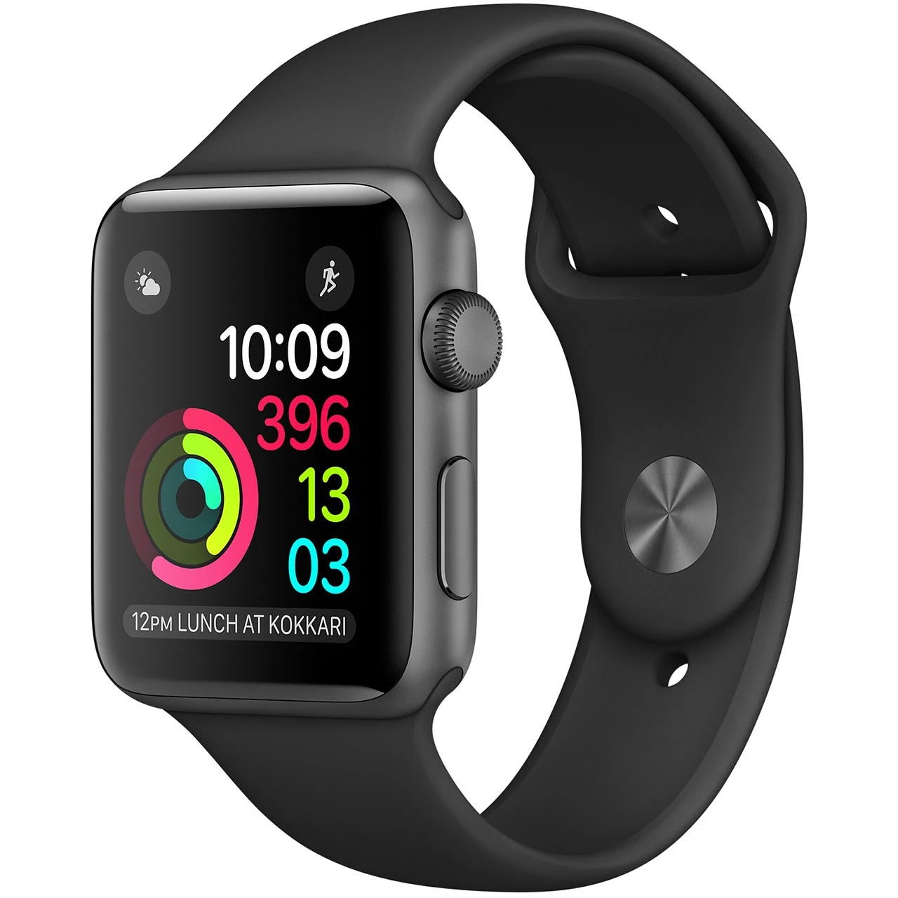 ساعت هوشمند اپل Apple واچ سری 2 مدل 38mm Space Gray Aluminum Case with Sport Band