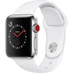 ساعت هوشمند اپل Apple واچ سری 3 سلولار مدل 38mm Stainless Steel Case with Soft White Sport Band