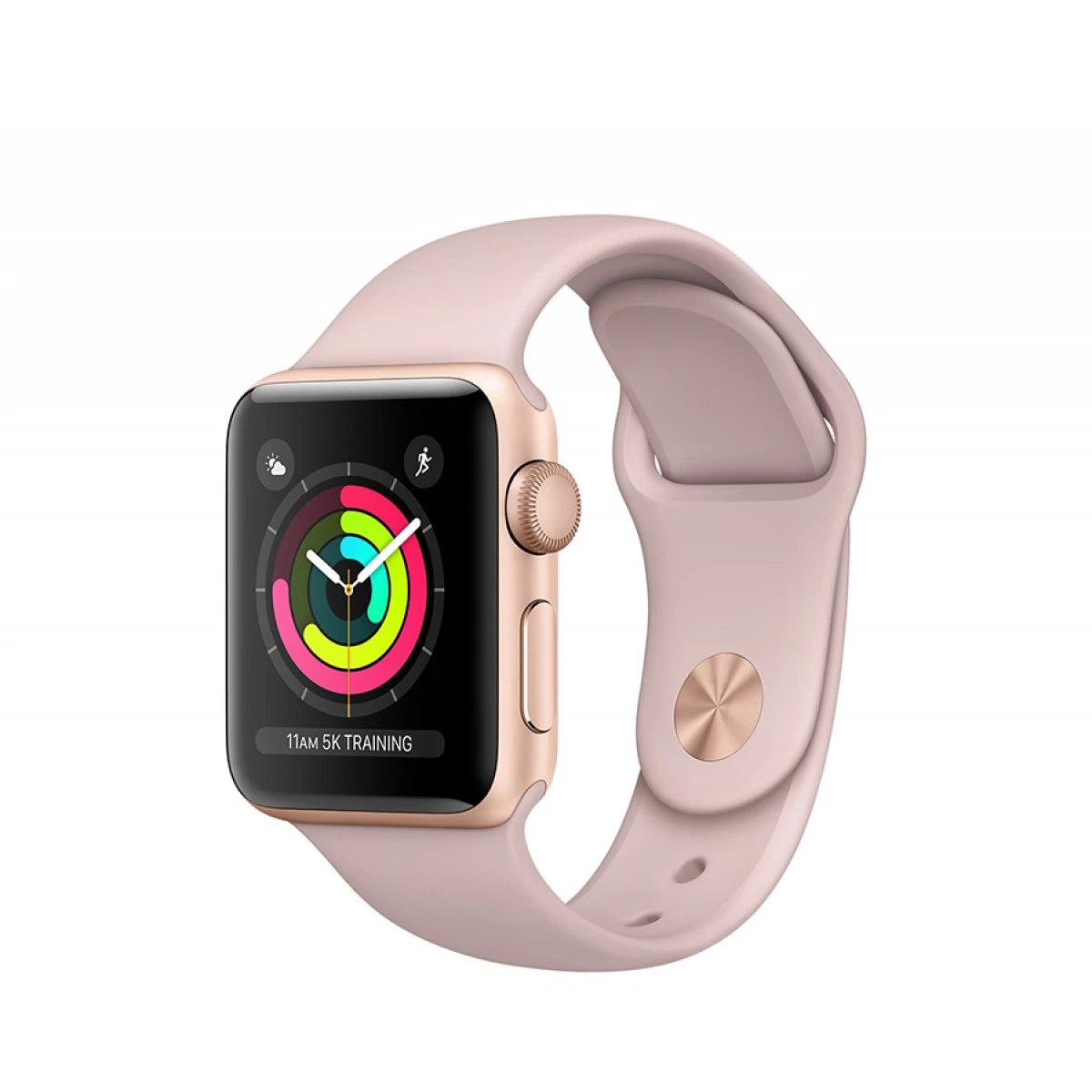 ساعت هوشمند اپل Apple واچ 3 مدل 38mm Gold Aluminum Case with Pink Sand Sport Band