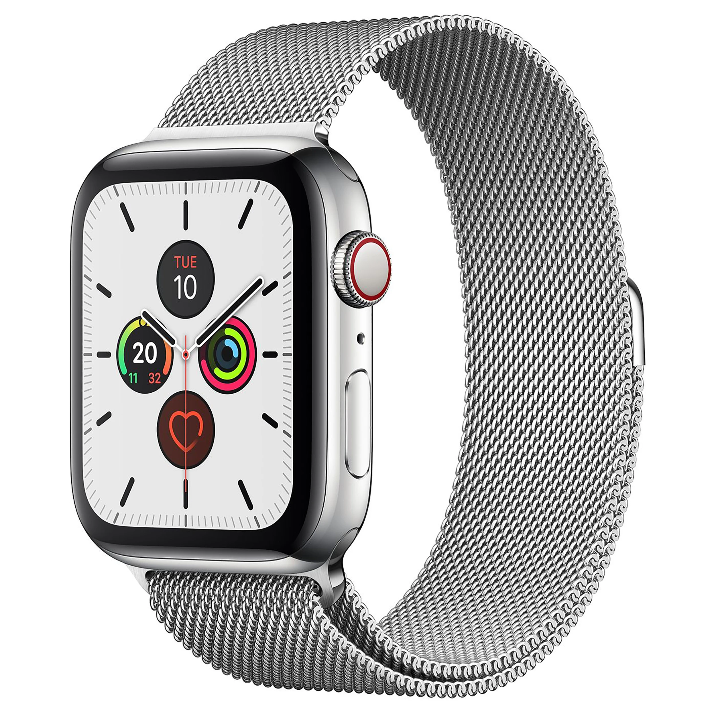 ساعت هوشمند اپل Apple واچ سری 5 مدل 44mm Stainless Steel Case with Milanese Loop