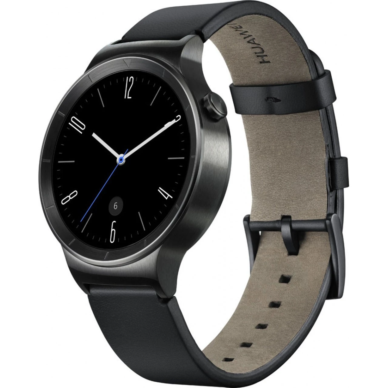 ساعت هوشمند Huawei واچ مشکی مدل Steel Case With Black Leather Band