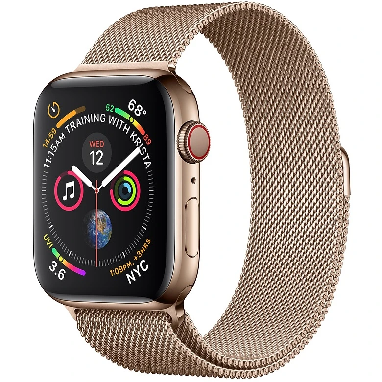 ساعت هوشمند اپل Apple واچ سری 4 سلولار مدل 40mm Steel Case with Milanese Loop