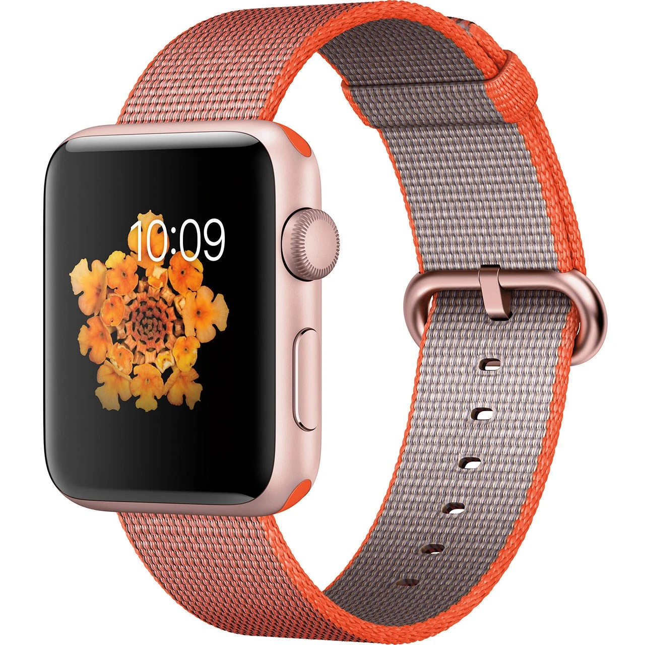 ساعت هوشمند اپل Apple واچ 2 مدل 42mm Rose Gold Aluminum Case With Orange Nylon Band