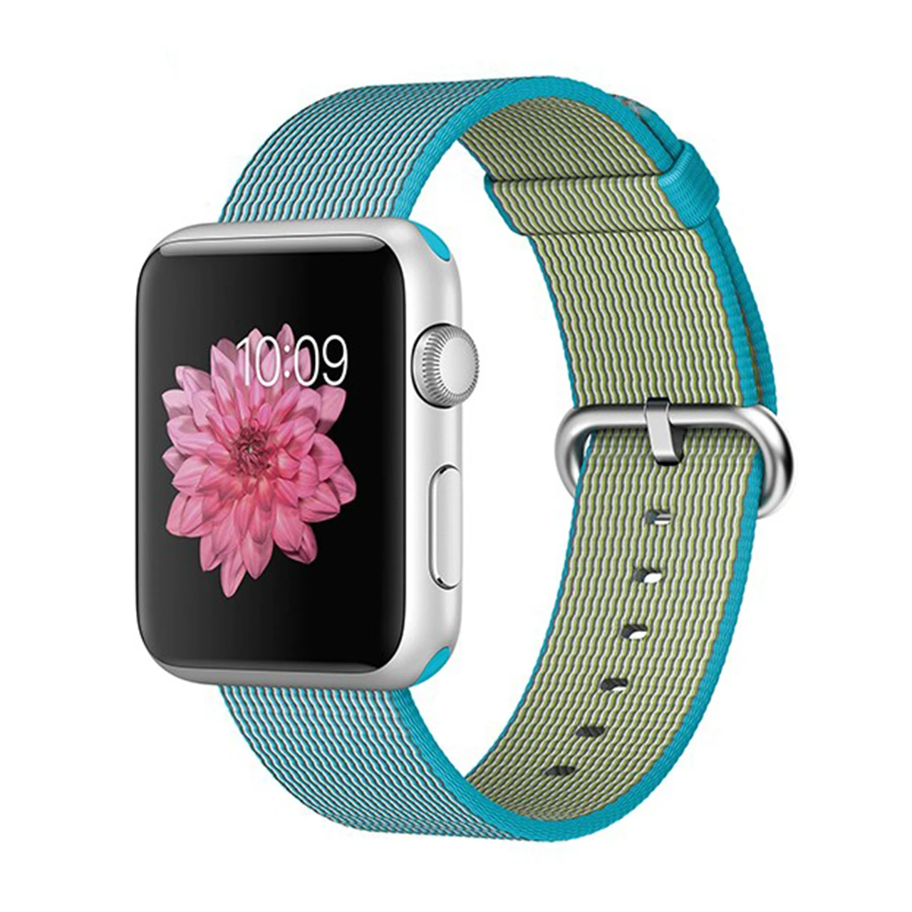 ساعت هوشمند اپل Apple واچ مدل Sport 42mm Silver Aluminum Case With Scuba Blue Nylon Band