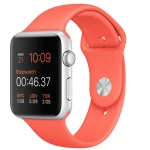 ساعت مچی هوشمند Apple واچ مدل 42mm Silver Aluminium Case With Orange Sport Band