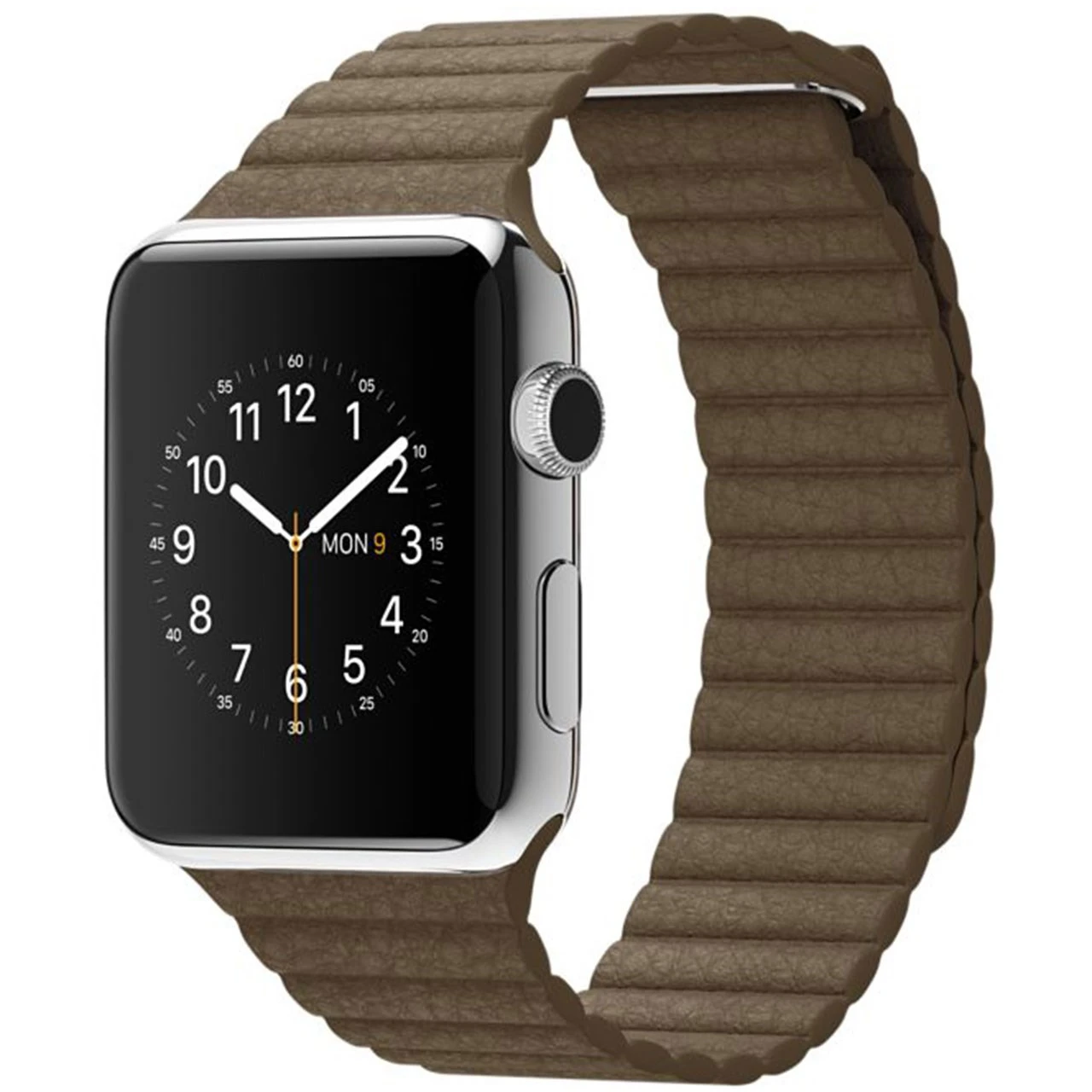 ساعت هوشمند اپل Apple واچ مدل 42mm Steel Case With Light Brown Leather Loop Medium Band