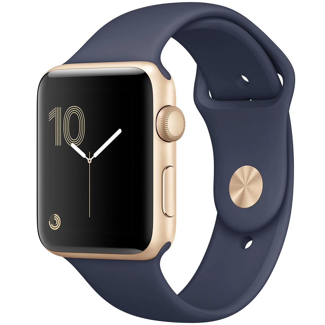 ساعت هوشمند اپل Apple واچ سری 2 مدل 42mm Gold Aluminum Case with Midnight Blue Sport Band