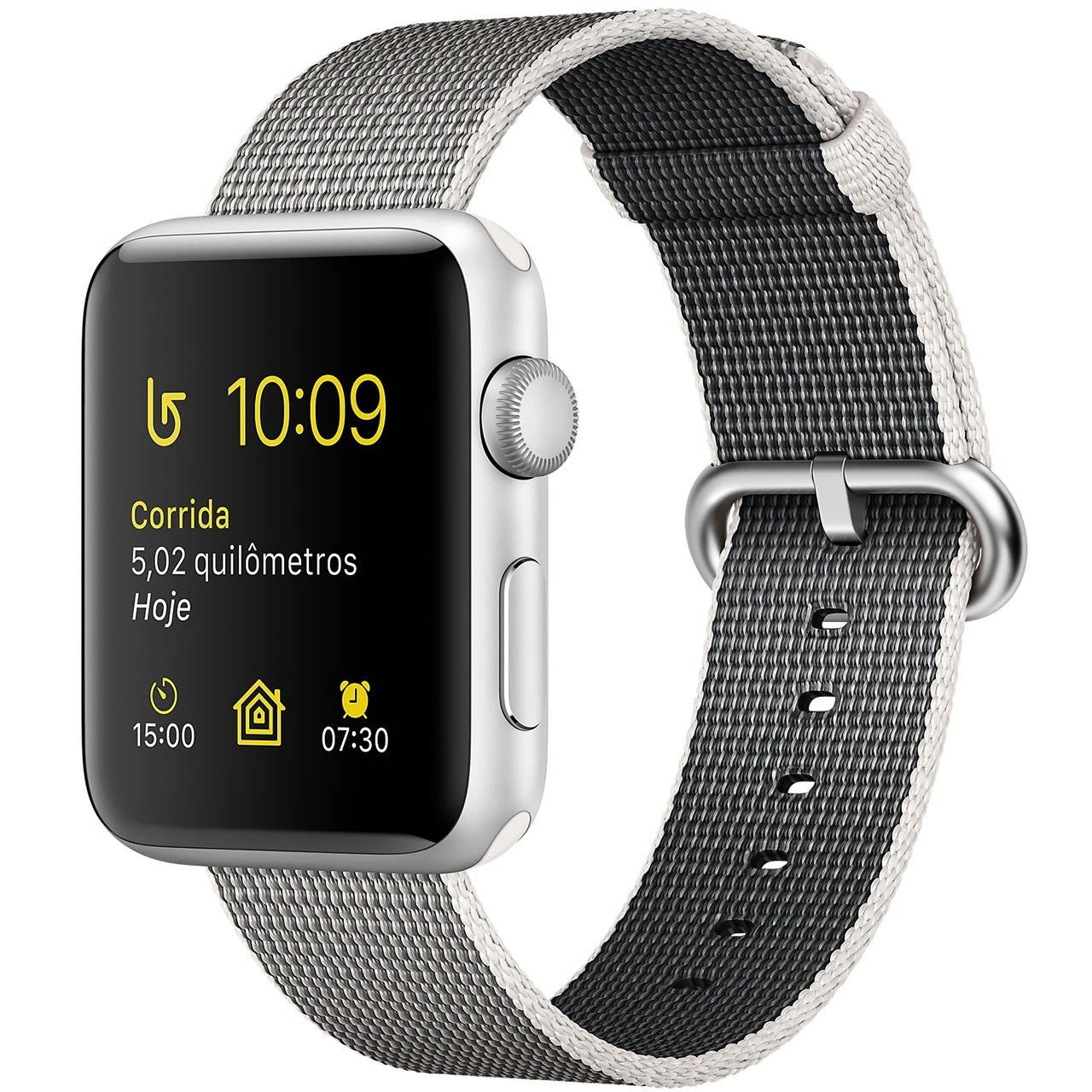 ساعت هوشمند اپل Apple واچ سری 2 مدل 38mm Silver Aluminum Case with Pearl Woven Nylon