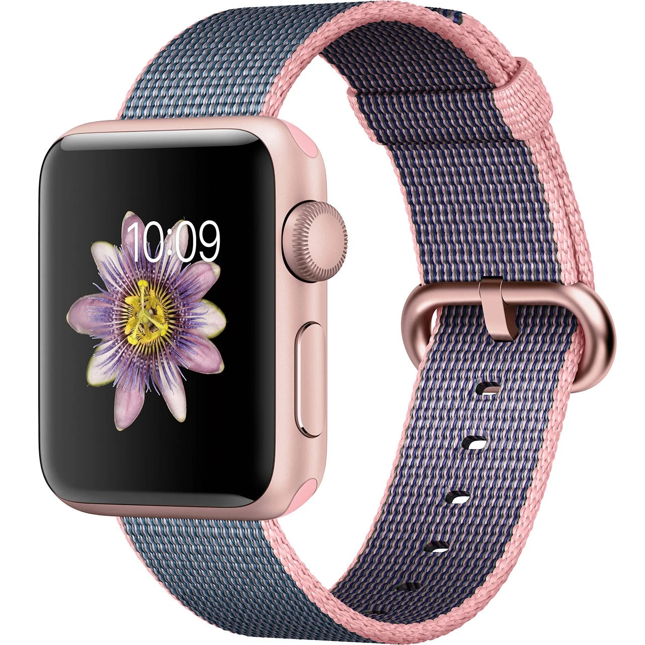 ساعت هوشمند اپل Apple واچ سری 2 مدل 38mm Rose Gold Aluminum Case with Woven Nylon