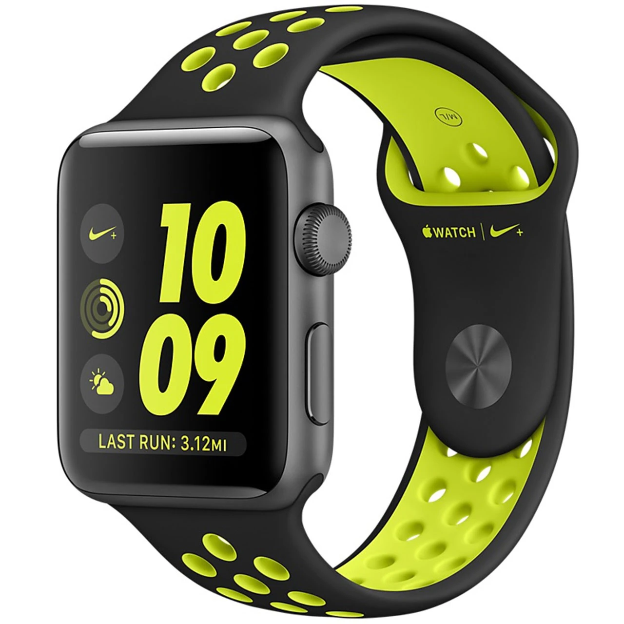 ساعت هوشمند اپل Apple واچ سری 2 مدل Nike Plus 42mm Space Gray with Black/Volt Band