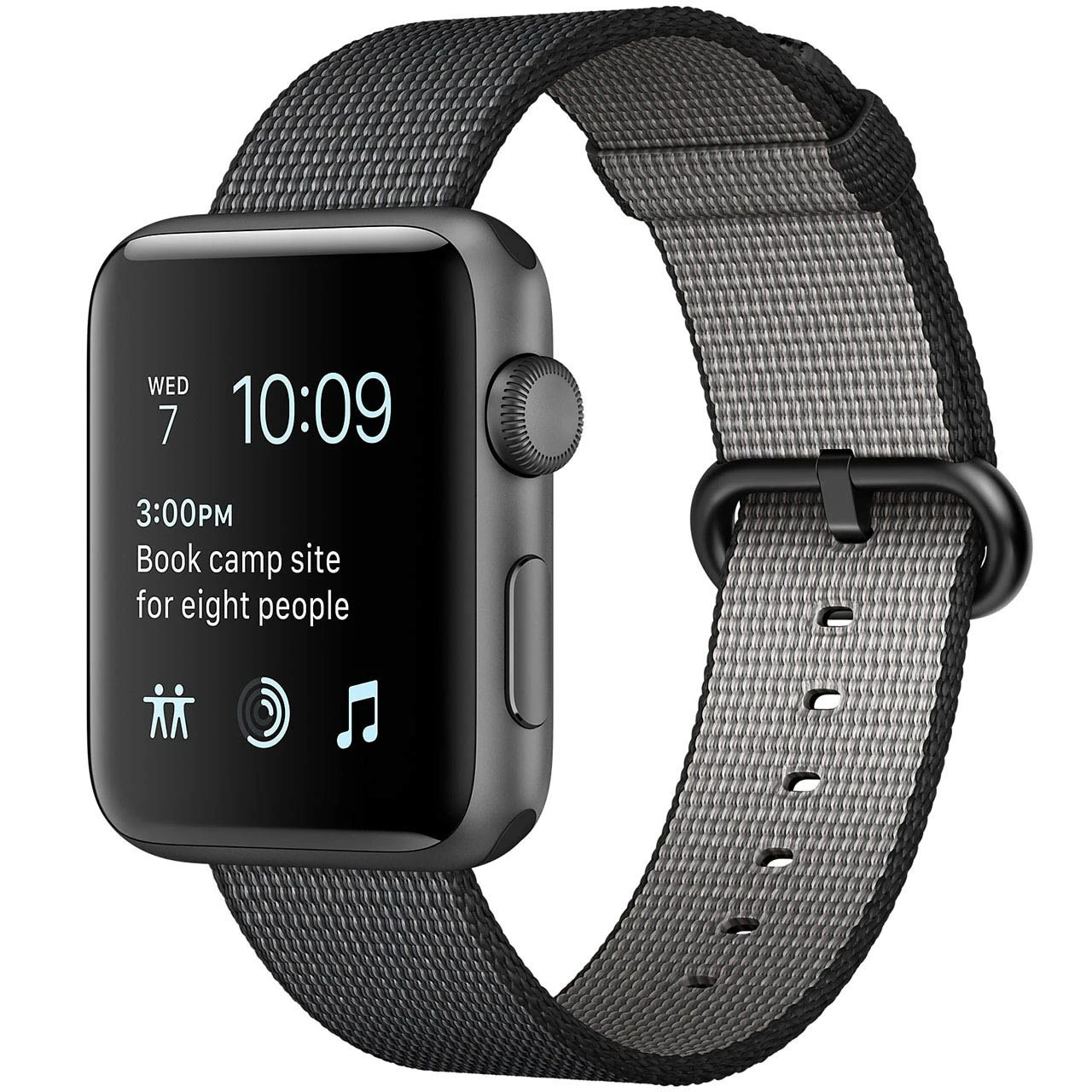 ساعت هوشمند اپل Apple واچ سری 2 مدل 42mm Space Gray Aluminum Case with Black Woven Nylon