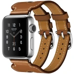 ساعت هوشمند اپل Apple واچ هرمس سری 2 مدل Stainless Steel Case with Fauve Barenia Leather Double Buckle Cuff