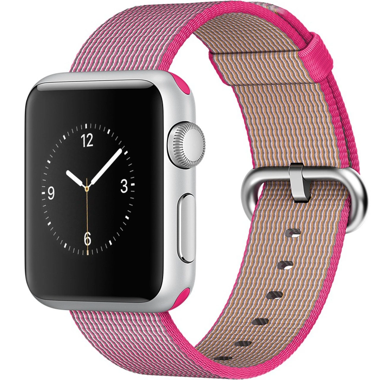 ساعت هوشمند اپل Apple واچ مدل 38mm Silver Aluminum Case With Pink Woven Nylon