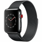 ساعت هوشمند اپل Apple واچ سری 3 سلولار مدل 42mm Space Black Stainless Steel Case with Space Black Milanese Loop