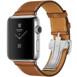 ساعت هوشمند اپل Apple واچ هرمس سری 2 مدل 42mm Steel Case with Fauve Barenia Leather Single Tour Deployment Buckle
