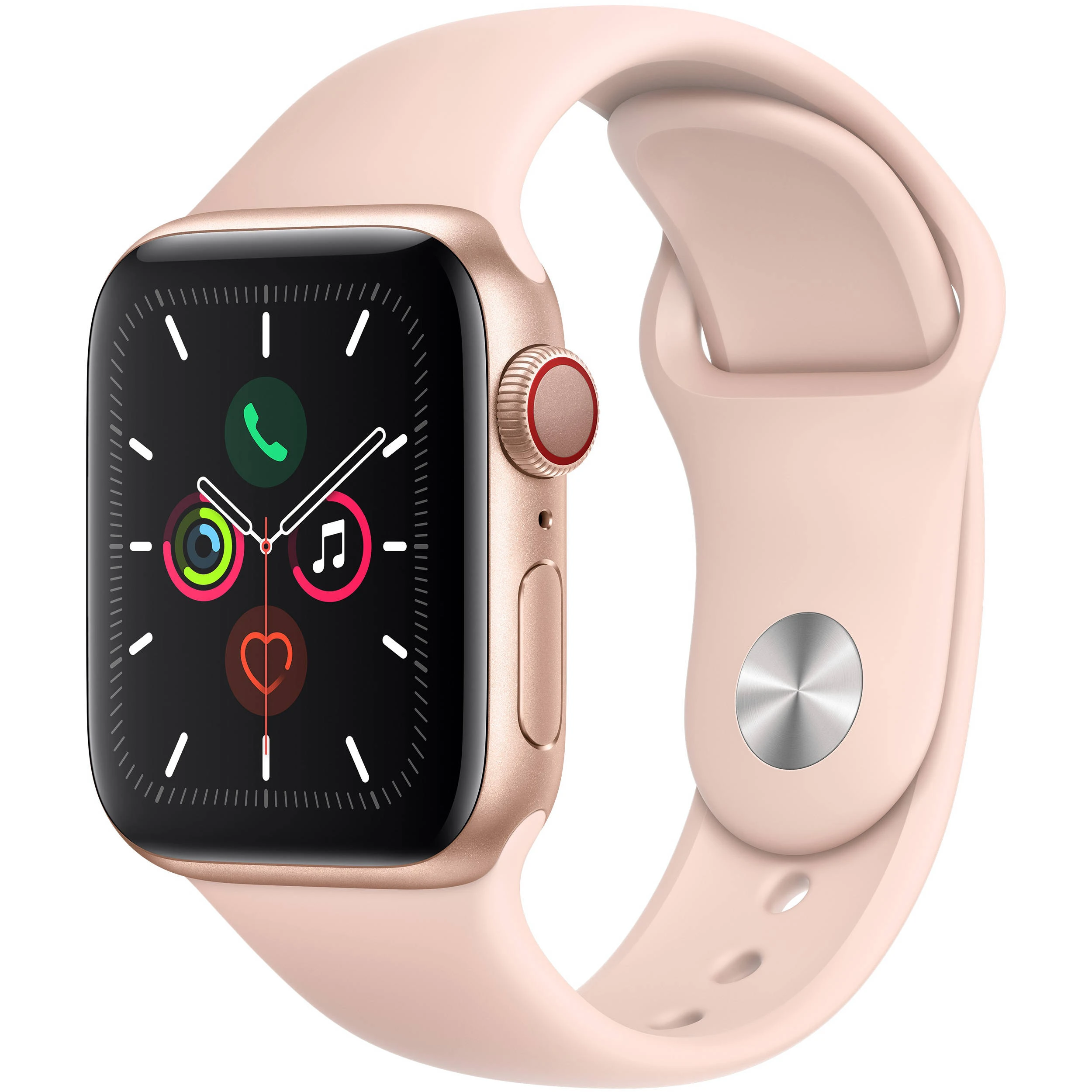 ساعت هوشمند اپل Apple واچ سری 5 سلولار مدل 40mm Aluminum Case With Pink Sport Band