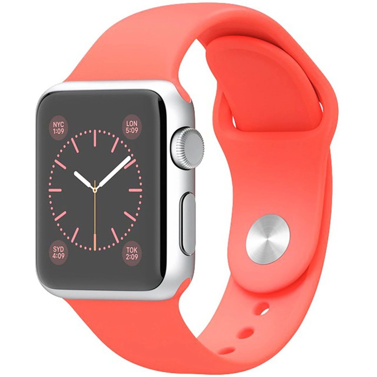 ساعت هوشمند اپل Apple واچ مدل 38mm Silver Aluminium Case With Orange Sport Band