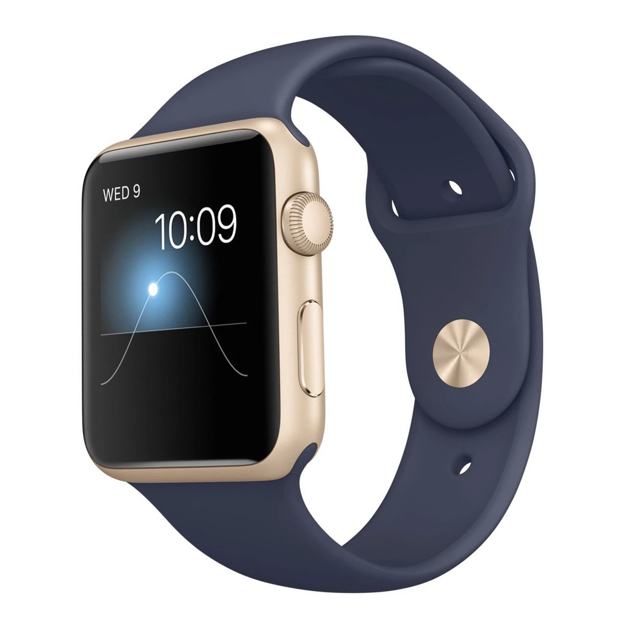 ساعت هوشمند اپل Apple واچ سری 1 مدل 42mm Gold Aluminum Case with Midnight Blue Sport Band